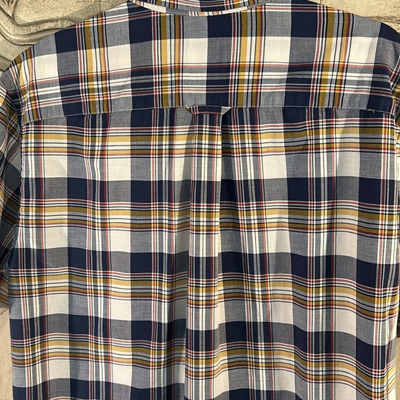 Pendleton Seaside Plaid Cotton Short Sleeve Button Down Shirt -Large - Picture 4 of 10